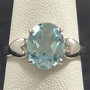 Pastel Blue Topaz Sterling Silver Ring